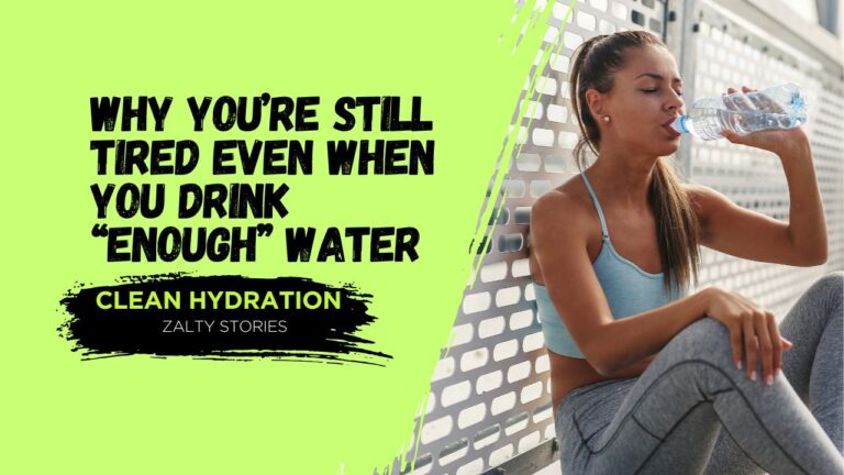 lady tired after drinking water